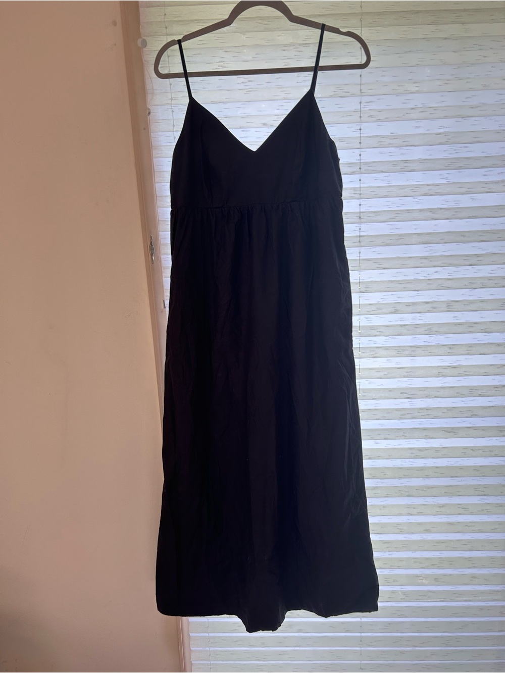 Quince Black V-Neck Spaghetti Strap Maxi Dress - Picture 2 of 7